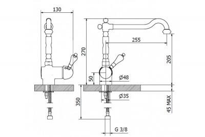 Смеситель Teorema Dune 1750733-002