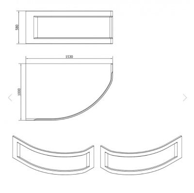 Панель для ванны фронтальная Cersanit KALIOPE 153*100